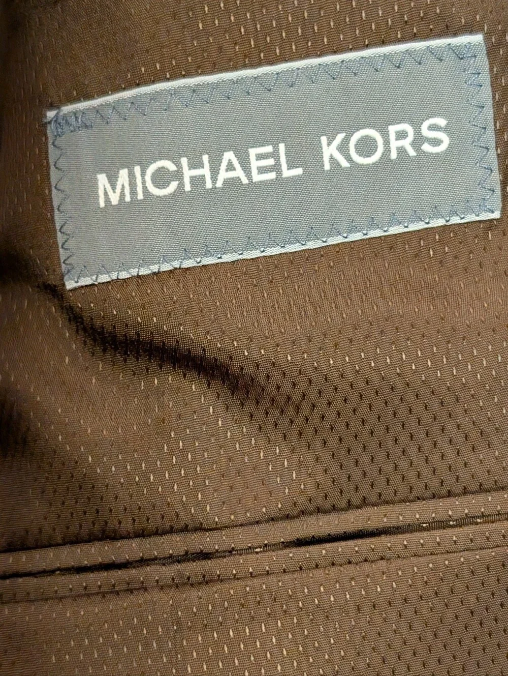 Michael Kors Men's Plaid Sport Coat Blazer Jacket Blue Brown Check Size 44 S